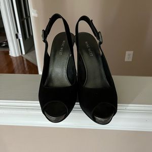 Nine west 4inch heel black with grey heel